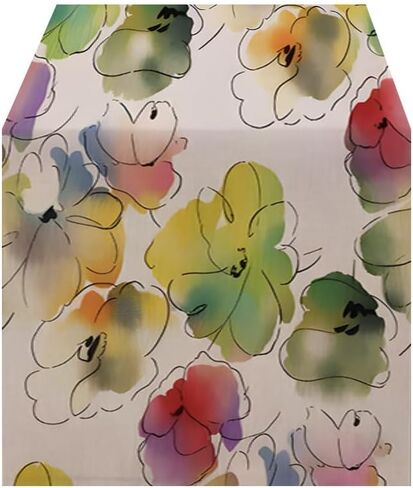 Oyimua colorful Flower Flowers Table Table Runner ، Summer Summer Floral Runner for Kitchen Table Table Holiday Home Party Decor in Saudi Arabia