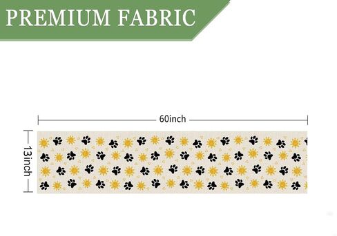 Summer Table Runner Sun Dog Paw Heart Summer Decorations Kitchen Dining Table Home Decor 13x72 Inch in Saudi Arabia