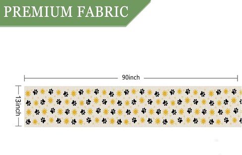 Summer Table Runner Sun Dog Paw Heart Summer Decorations Kitchen Dining Table Home Decor 13x72 Inch in Saudi Arabia