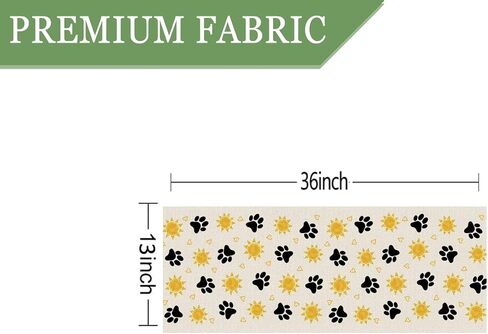 Summer Table Runner Sun Dog Paw Heart Summer Decorations Kitchen Dining Table Home Decor 13x72 Inch in Saudi Arabia