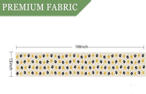 Summer Table Runner Sun Dog Paw Heart Summer Decorations Kitchen Dining Table Home Decor 13x72 Inch in Saudi Arabia