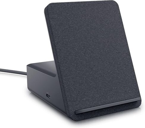 Dell Dual Charge Dock HD22Q - Fabric Wrapped Charging Stand, Type-C Connector, Qi Enabled Charging, Wake-on-Dock, Smartphone Rest, Power Button LED - Magnetite in Saudi Arabia