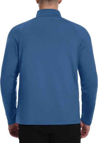 Cavva Mens Quarter Zip Pullover Freece Fleece مبطنة بلوزات طويلة الأكمام 1/4 قميص شتوي رياضي. in Kuwait