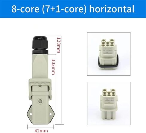 HDC-HA Heavy Duty Connector 4/5/6/8 Pins Industrial Waterproof Aviation Socket Plug Plastic Housing 250V 10A/16A(5 Pins and Pe-02) in Kuwait