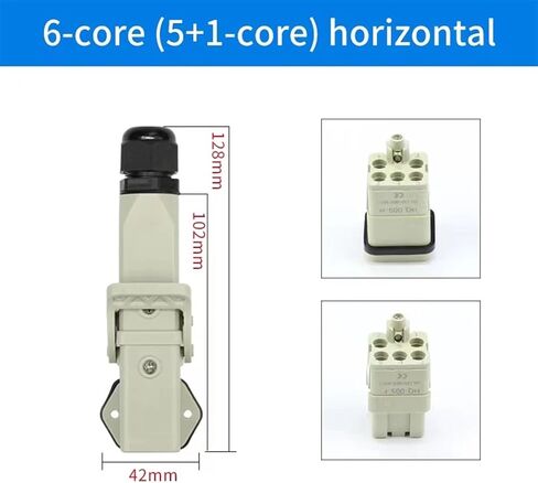 HDC-HA Heavy Duty Connector 4/5/6/8 Pins Industrial Waterproof Aviation Socket Plug Plastic Housing 250V 10A/16A(5 Pins and Pe-02) in Kuwait
