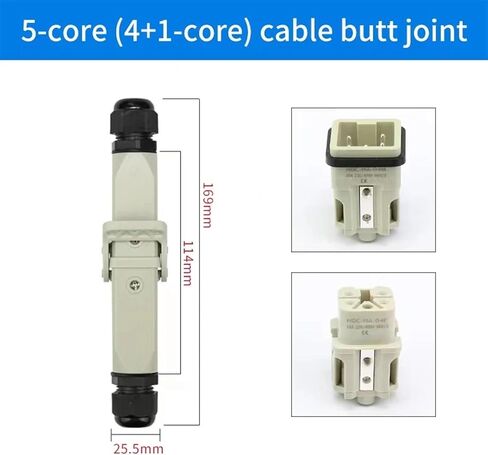 HDC-HA Heavy Duty Connector 4/5/6/8 Pins Industrial Waterproof Aviation Socket Plug Plastic Housing 250V 10A/16A(5 Pins and Pe-02) in Kuwait