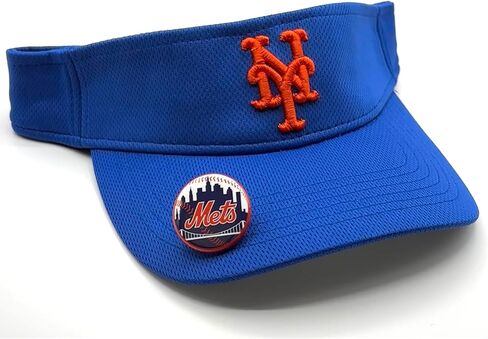 NY Mets Mets Baseball Visor Classic Classic Primary Home Team Logo قابلة للتعديل in Kuwait
