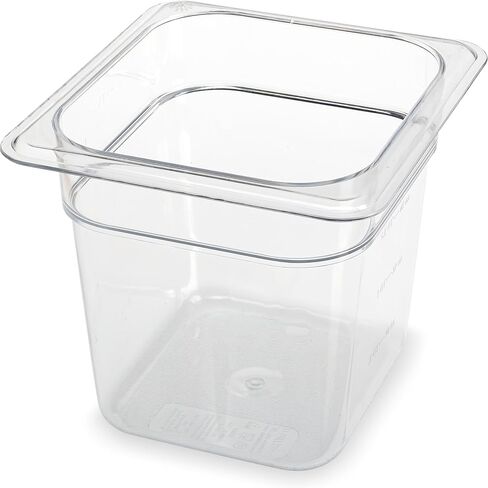 Carlisle FoodService Products Plastic Food Pan 1/6 Size 4 Inches Deep Clear in Kuwait