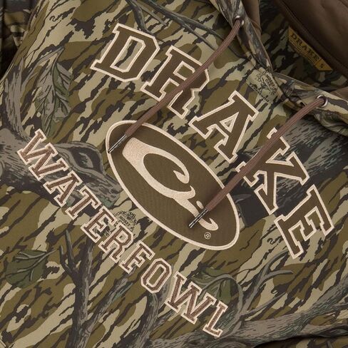 Drake Waterfool Performance Men Men DW0237 Hunting Camo Camo anti-plaging hoodie w/kangaroo pocket & hood cine in Kuwait