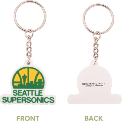 Desert Cactus Seattle Supersonics Keychain NBA National Basketball Association Car Keys Holder (PVC - Vintage A) in Saudi Arabia