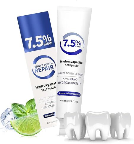 7.5% Hydroxyapatite Toothpaste， Hydroxyapatite Toothpastes for Enamel Protection and Tooth Strengthening, Repair and Protect Toothpaste 4.23oz (White) in Saudi Arabia