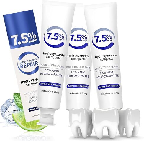 7.5% Hydroxyapatite Toothpaste， Hydroxyapatite Toothpastes for Enamel Protection and Tooth Strengthening, Repair and Protect Toothpaste 4.23oz (White) in Saudi Arabia