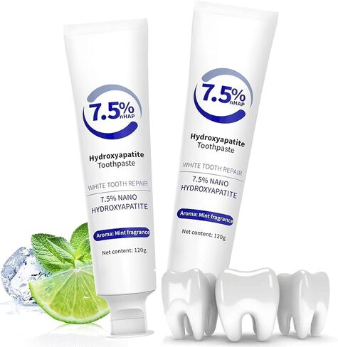 7.5% Hydroxyapatite Toothpaste， Hydroxyapatite Toothpastes for Enamel Protection and Tooth Strengthening, Repair and Protect Toothpaste 4.23oz (White) in Saudi Arabia