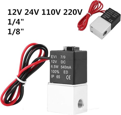 صمام الملف اللولبي النحاسي 1/4 "1/8" DC 12V 24V 110V 220V 2 طريقة عادةً ما يتم إغلاق الصمامات الهوائية المباشرة لغاز هواء الماء (24V مغلق بشكل طبيعي ، 0.25 بوصة) in Saudi Arabia
