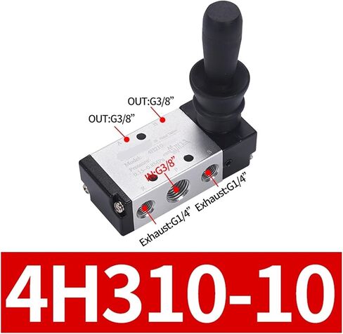 4H210-06 4H210-08 4H310-08 4H310-10 4H410-15 رافعة اليد تعمل صمام الملف اللولبي الكهربائي الصمام الهوائي (4H310-10) in Kuwait