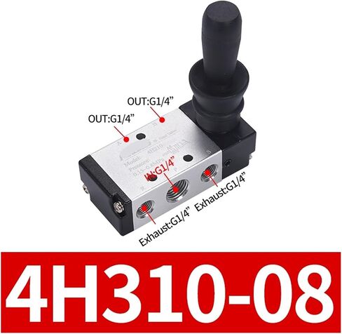 4H210-06 4H210-08 4H310-08 4H310-10 4H410-15 رافعة اليد تعمل صمام الملف اللولبي الكهربائي الصمام الهوائي (4H310-10) in Kuwait