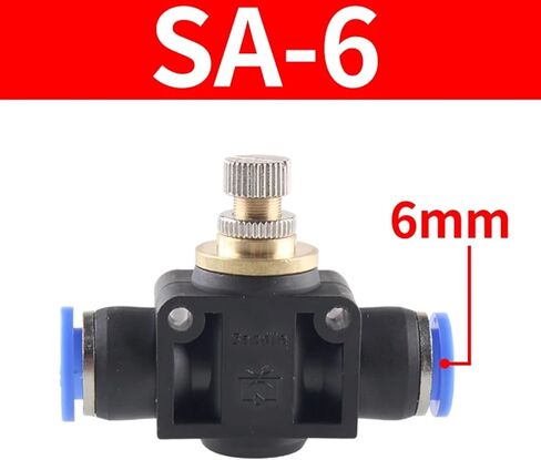 صمام الخانق SA 4-12 ملم تدفق الهواء للتحكم في أنبوب صمام أنبوب الماء الضغط الهوائي في التركيبات (4 مم) in Kuwait