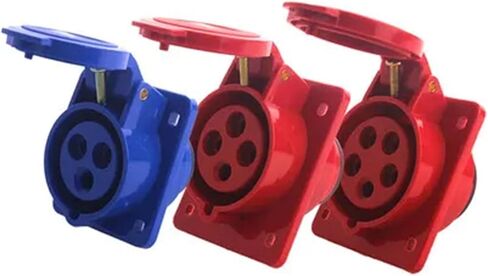 IP44 Industrial Plug and Socket Waterproof Connector 3PIN 4PIN 5PIN 16A/32A Waterproof Electrical Connection Wall Socket(16A 4P-02) in Saudi Arabia