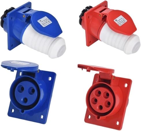 موصل IP44 الكهربائي مقبس المكونات المائلة 3P4P5P 16A/32A المقابس الصناعية المقاومة للماء الإرساء الذكور والإناث 415V (أوبورن ، 16 أ) in Kuwait