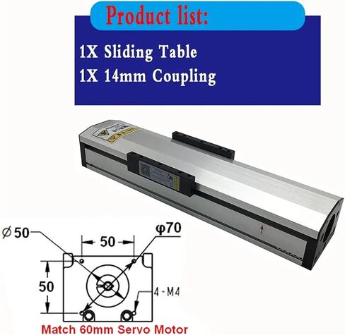 Fully Enclosed Module 90mm Sliding Table 100~1000mm 4*MGN12C 1605/1610 Linear Rail Nema23 Stepper Motor Kit(1.2Nm Sliding,SFU1605-800MM) in Saudi Arabia