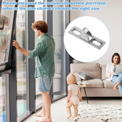 2pcs حراس الأبواب المنزلق ، حارس قفل الباب الزجاجي المنزلق زرق الباب انزلاق مزلاج الباب المنزلق بديل مع المسمار التثبيت أجهزة الباب للبور المنزلق (أسود) in Saudi Arabia