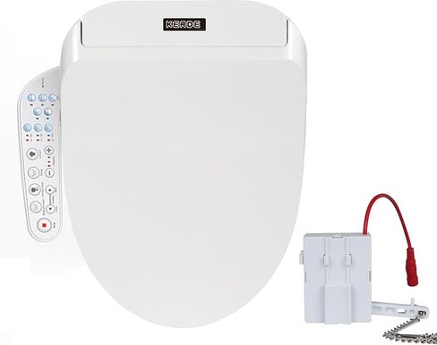 Kerde P30A Smart Bidet Toipet Sett مع تدفق السيارات والسيطرة المزدوجة (لوحة عن بعد+)-مقعد مسخن وغسل المياه الدافئ وفوهة التنظيف الذاتي والتناسب العالمي للمراحيض المطدودة (مسند ذراع عن بعد+) in Kuwait
