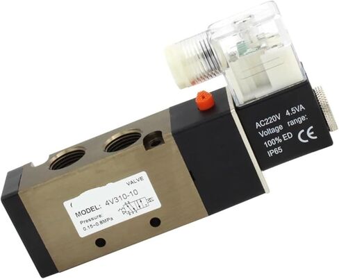4V310-10 DC24V صمام الملف اللولبي الهوائي مع التثبيت السريع SILENCER 6MM 8MM 10MM 12 مم (مع تركيبات 6 مم) in Kuwait