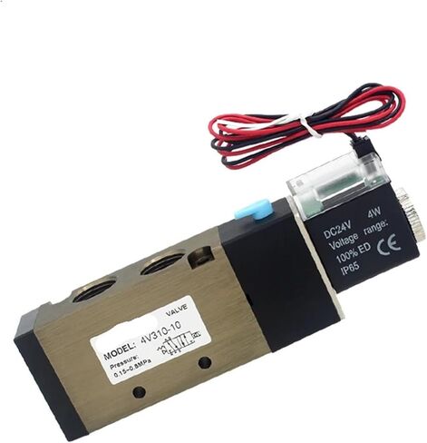 4V310-10 DC24V صمام الملف اللولبي الهوائي مع التثبيت السريع SILENCER 6MM 8MM 10MM 12 مم (مع تركيبات 6 مم) in Kuwait