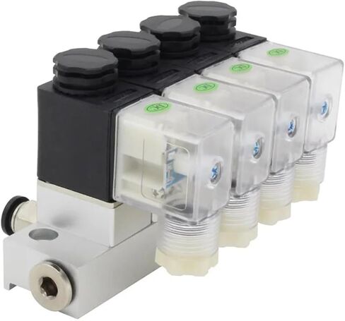 1PCS 10F 2V025-06 DC12V 24V 220V 110V Pneumatic Solenoid Valve 2 Normally Closed air Solenoid Valve Cartridge Solenoid Valve 2V025-08(DC12V 4mm Fittings) in Saudi Arabia