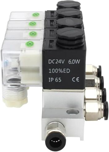 1PCS 10F 2V025-06 DC12V 24V 220V 110V Pneumatic Solenoid Valve 2 Normally Closed air Solenoid Valve Cartridge Solenoid Valve 2V025-08(DC12V 4mm Fittings) in Saudi Arabia