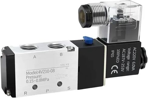 1 PCS 4V110 4V210 4V310 PNEUMATIC ELECTRICED SLENOID VALVE 5-WOWKE 2 بت مجموعة صمامات ملزمة ملوية للهواء (DC12V ، 4V110-06) in Saudi Arabia