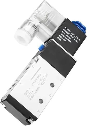 1 PCS 4V110 4V210 4V310 PNEUMATIC ELECTRICED SLENOID VALVE 5-WOWKE 2 بت مجموعة صمامات ملزمة ملوية للهواء (DC12V ، 4V110-06) in Saudi Arabia
