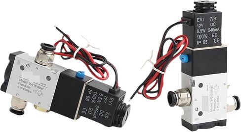 3 طريق المنفذ 2 الموضع 3V210-08 مغلق عادة DC12V 24V AC220V هواء ملول الملف اللولبي الصمام الكهربائي الصمام الكهربائي (مع تركيبات 12 مم ، 3V210-08 DC24V) in Saudi Arabia