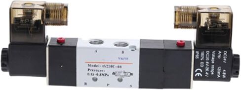 4V230C-08 5 Way 3 Position 1/4" Pneumatic Solenoid Valve DC12V DC24V AC110V AC220V(AC 220V) in Saudi Arabia