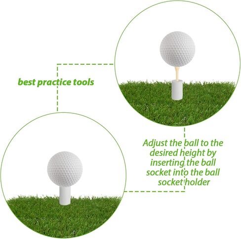 Golf Rubber Tee Holder Set for Driving Range 6 Set Golf Practice Mat Golfs Tees Practice for Golfs Hitting Mats Outdoor Indoor 1.5 Inch White Tee Holder for Hitting Mats Artificial Turf Golfe Mat in Saudi Arabia