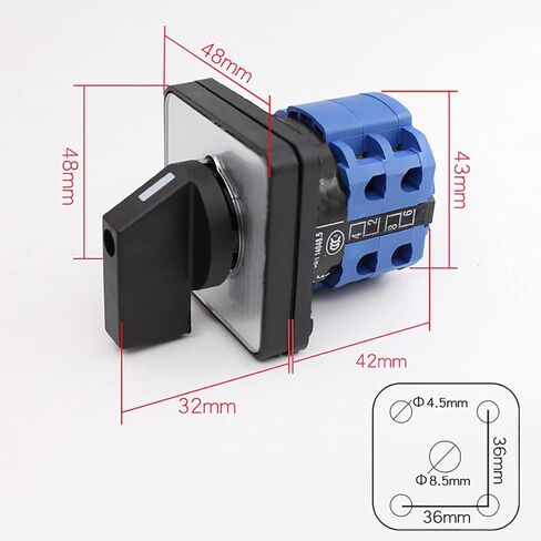 1PCS مفتاح محدد التغيير العالمي ، مفتاح نقل الطاقة ، وضعين 4 محطات ، LW26-20 C02/1 220V 20A ، مولدات مضخة المياه ، محدد CAM دوار in Saudi Arabia