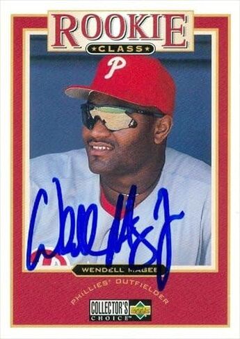 مستودع توقيعه 45604 Wendell Magee Cardball Card Philadelphia Phillies 1997 Upper Deck Rookie No .14 in Kuwait