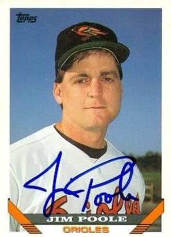 Autograph Warehouse 50875 Jim Poole Autographed Baseball Card Baltimore Orioles 1993 Topps No .793 in Saudi Arabia