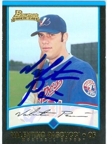 Autograph Warehouse 39165 Valentino Pascucci Autographed Baseball Card Montreal Expos 2001 Bowman No. 389 in Saudi Arabia