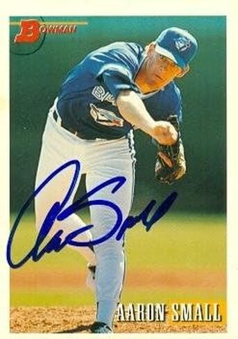 مستودع توقيعه 104287 Aaron Small Motopraged Card Toronto Blue Jays 1993 Bowman No. 631 Rookie in Saudi Arabia