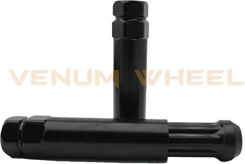 إكسسوارات عجلة Venum 20 PC RAM 1500 Black Spline Locking Lug Nuts 2002-2011 | 9/16 "Thread Durango Dakota 2WD 4WD in Kuwait