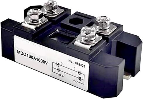 1pc 100A Single-Phase Rectifier Bridge AC-DC Module 100Amp 12V to1800V MDQ100A-16 12V 24V 36V 48V 600V 1000V 1200V 1600V MDQ100A(HS2095 Radiator) in Kuwait