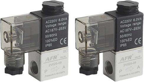 1pcs 2V025-08 Valve 12V 24V 110V 220V 36V Volt Air Solenoid Valves 2 Position 2 Port 1/4"" Normally Closed Pneumatic Solenoid Valve(DC12V) in Saudi Arabia