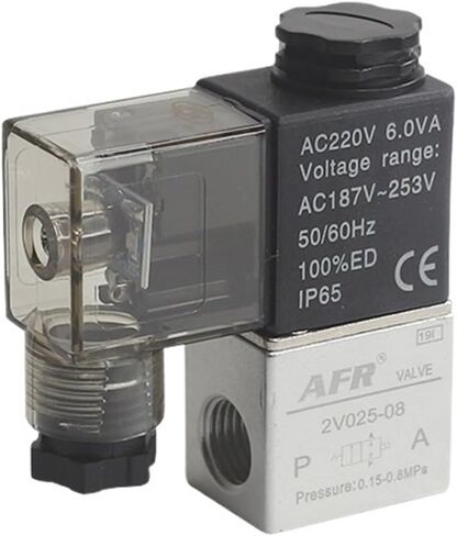 1pcs 2V025-08 Valve 12V 24V 110V 220V 36V Volt Air Solenoid Valves 2 Position 2 Port 1/4"" Normally Closed Pneumatic Solenoid Valve(DC12V) in Saudi Arabia
