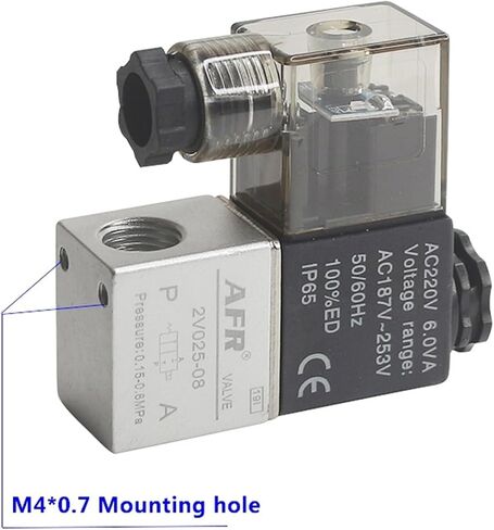 1pcs 2V025-08 Valve 12V 24V 110V 220V 36V Volt Air Solenoid Valves 2 Position 2 Port 1/4"" Normally Closed Pneumatic Solenoid Valve(DC12V) in Saudi Arabia