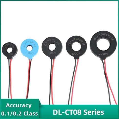 Mini Current Transformer Precision Coil CT 5A 10A 20A 30A 50A 100A 150A/ 50mA 100mA Micro Lead Wire Toroidal Transformer AC(DL-CT08CHL18 2000-1) in Saudi Arabia