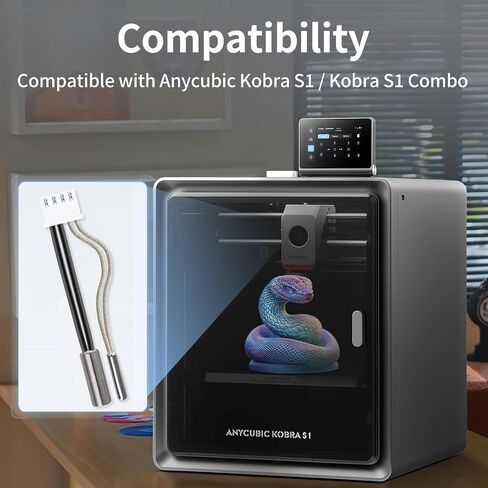 2PCS Kobra S1 Cartridge Heater 24V 50W 200K Thermistor متوافق مع anycubic Kobra S1/ Kobra S1 Combo 3D عنصر تسخين درجة الحرارة العالية in Kuwait