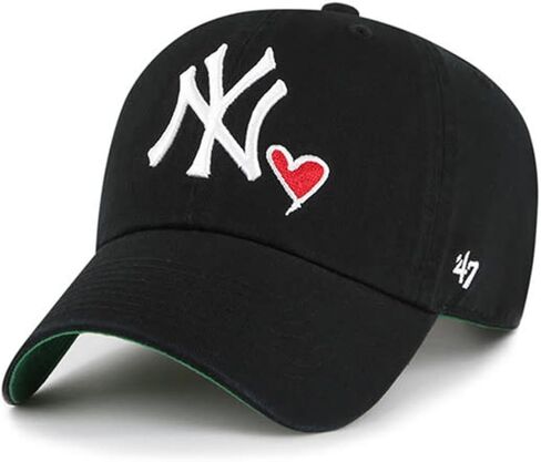 47 علامة تجارية MLB New York Yankees Black Green Usisex Heart أيقونة تنظيف قابلة للتعديل قبعة البيسبول قبعة أبي البالغ واحد الحجم يناسب الجميع in Kuwait