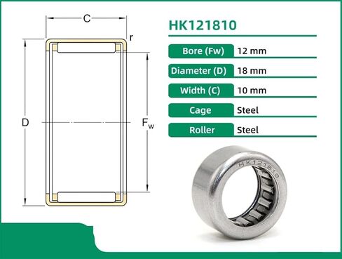 1PCS HK121810 TLA121810 12x18x10 محامل أسطوانة إبرة كوب مرسومة in Saudi Arabia