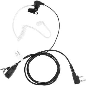 IC-F4011 Transparent Acoustic Tube Earpiece Headset with Mic Compatible with ICOM IC-F43TR IC-F3011 IC-F3230D IC-F4001 Two Way Radio